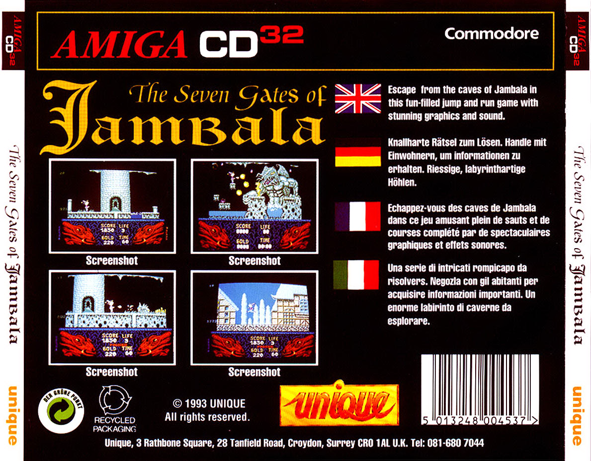 The Seven Gates Of Jambala screenshot 2 for Amiga CD32